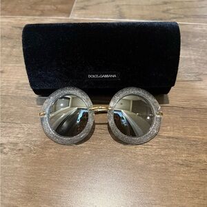 Dolce & Gabbana Glitter Silver Sunglasses